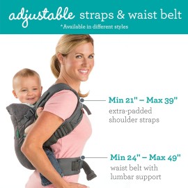 Infantino Flip Advanced 4-in-1 Baby Carrier - Ergonomic, Convertible, Face-in and Face-Out Front and Back Baby Carrier for Newborn to Toddler 8-32 lbs, Gray Infantino Flip Advanced 4-in-1 Baby Carrier - Ergonomic, Convertible, Face-in and Face-Out Front and Back Baby Carrier for Newborn to Toddler 8-32 lbs, Gray