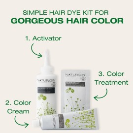 Naturigin Permanent Hair Dye, 4.0 Brown, Ammonia and Paraben Free, up to 100% Gray Hair Coverage, Long Lasting, Vegan, Cruelty Free