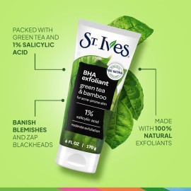 St. Ives Blackhead Clearing Face Scrub, Green Tea, 6 oz St. Ives Blackhead Clearing Face Scrub, Green Tea, 6 oz