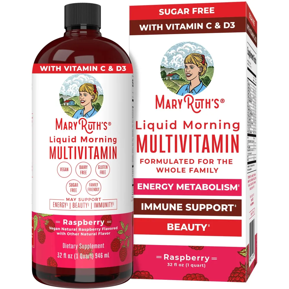 Multivitamin for Women, Men & Kids by MaryRuth\'s | Liquid Morning Multivitamin | Mens, Womens Vitamins | Vitamin A C D E B6 B12 Biotin Zinc | Beauty | Vegan | Non-GMO | Gluten Free | 32 Servings Multivitamin for Women, Men & Kids by MaryRuth\'s | Liquid Morning Multivitamin | Mens, Womens Vitamins | Vitamin A C D E B6 B12 Biotin Zinc | Beauty | Vegan | Non-GMO | Gluten Free | 32 Servings