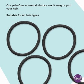 Goody Ouchless Elastic Hair Ties, 15 Ct, Black, 4MM Rubber Bands, Pain-Free Styling Accessories for Women & Men, Made for Long-Lasting Braids, Ponytails & More, All Hair Types Goody Ouchless Elastic Hair Ties, 15 Ct, Black, 4MM Rubber Bands, Pain-Free Styling Accessories for Women & Men, Made for Long-Lasting Braids, Ponytails & More, All Hair Types