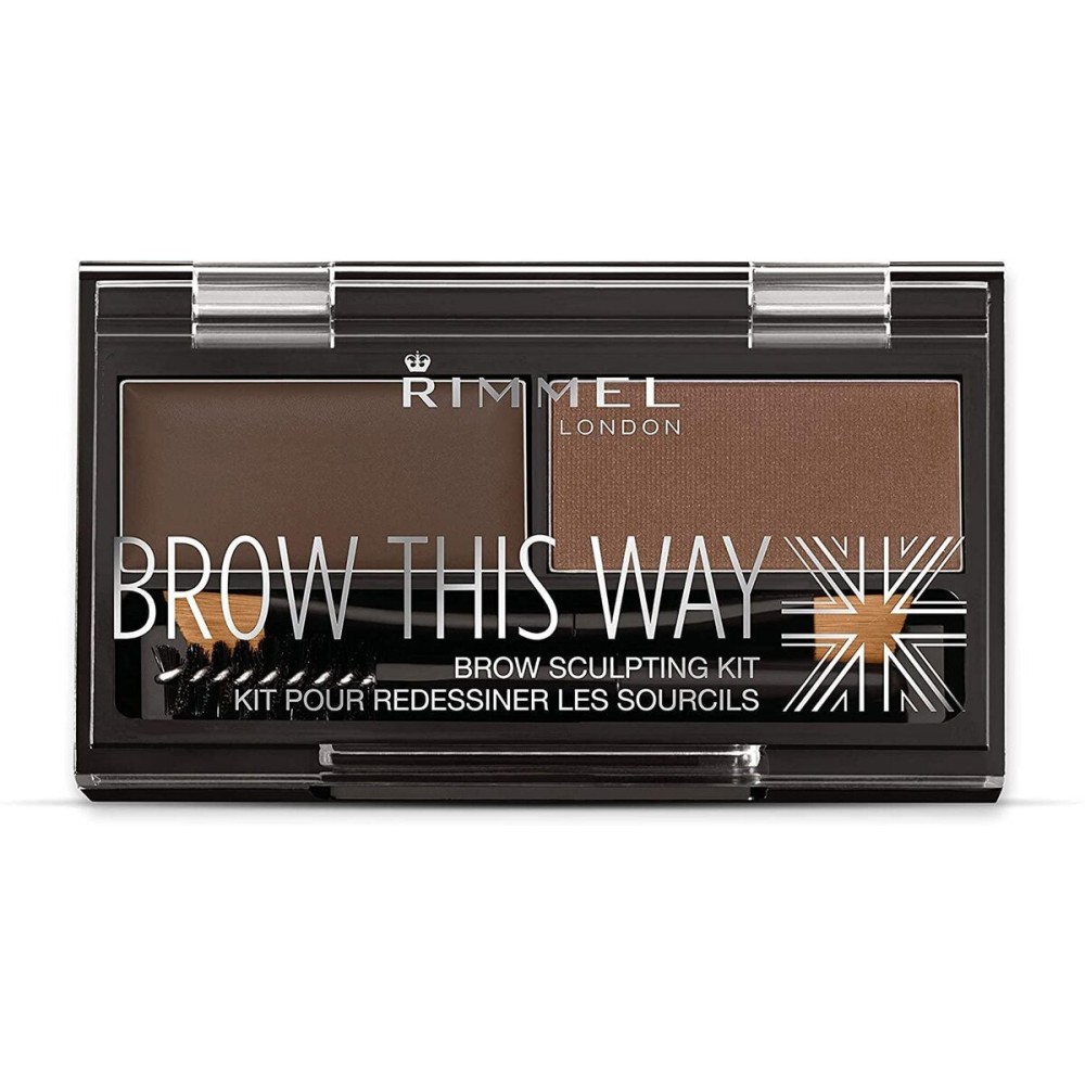 Rimmel Brow This Way Sculpting Kit, Dark Brown, Powder 0.04 oz., Wax 0.03 oz., Brow Sculpting & Styling Kit with Eyebrow Wax & Setting Powder Rimmel Brow This Way Sculpting Kit, Dark Brown, Powder 0.04 oz., Wax 0.03 oz., Brow Sculpting & Styling Kit with Eyebrow Wax & Setting Powder