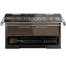 Rimmel Brow This Way Sculpting Kit, Dark Brown, Powder 0.04 oz., Wax 0.03 oz., Brow Sculpting & Styling Kit with Eyebrow Wax & Setting Powder Rimmel Brow This Way Sculpting Kit, Dark Brown, Powder 0.04 oz., Wax 0.03 oz., Brow Sculpting & Styling Kit with Eyebrow Wax & Setting Powder