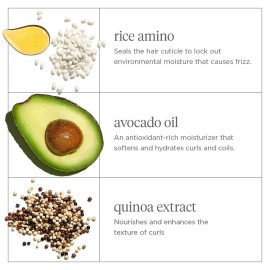 Briogeo Curl Charisma Rice Amino + Avocado Leave-In Defining Crme, Anti Frizz Hair Styling Moisturizer, Leave In Cream for Wavy, Curly, Coily Hair, Boosts Hydration, Vegan, Cruelty-Free, 6 fl oz