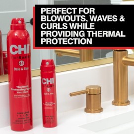 CHI 44 Iron Guard Style & Stay Firm Hold Protecting Spray, Heat Protectant & Hairspray for a Long-Lasting Hold, Sulfate & Paraben-Free, 10 Oz