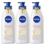 NIVEA Skin Firming Sheer Hydration Body Lotion with Q10 and Creatine, Skin Firming Lotion Pack, 16.9 Fl Oz Pump Bottle, Pack of 3