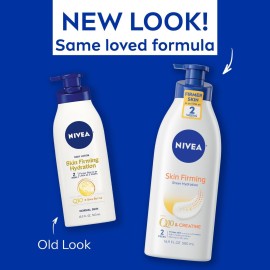 NIVEA Skin Firming Sheer Hydration Body Lotion with Q10 and Creatine, Skin Firming Lotion Pack, 16.9 Fl Oz Pump Bottle, Pack of 3 NIVEA Skin Firming Sheer Hydration Body Lotion with Q10 and Creatine, Skin Firming Lotion Pack, 16.9 Fl Oz Pump Bottle, Pack of 3