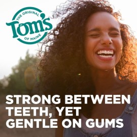 Tom\'s of Maine Natural Waxed Antiplaque Flat Floss, Spearmint, 32-Yards, Pack of 2 Tom\'s of Maine Natural Waxed Antiplaque Flat Floss, Spearmint, 32-Yards, Pack of 2