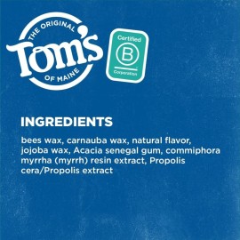 Tom\'s of Maine Natural Waxed Antiplaque Flat Floss, Spearmint, 32-Yards, Pack of 2 Tom\'s of Maine Natural Waxed Antiplaque Flat Floss, Spearmint, 32-Yards, Pack of 2