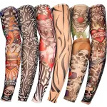 YARIEW Tattoo Sleeves for Men, 6Pcs Arm Sleeves Fake Tattoos Sleeves to Cover Arms Sun Protection Sleeves Tattoo Sleeve Covers Temporary Tattoo Sleeves for Men and Women (Set 1)