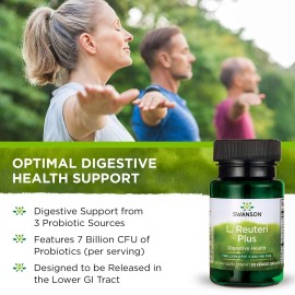 Swanson L. Reuteri Probiotic Plus w/L. Rhamnosus L. Acidophilus & FOS Prebiotic Digestive Support - Promotes Gut Health w/ 7 Billion CFU per Capsule - (30 Veggie Capsules) Swanson L. Reuteri Probiotic Plus w/L. Rhamnosus L. Acidophilus & FOS Prebiotic Digestive Support - Promotes Gut Health w/ 7 Billion CFU per Capsule - (30 Veggie Capsules)