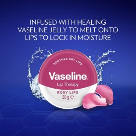 VASELINE Lip Therapy Rosy Lips with Rose & Almond Oil 20g/ 0.70 oz. VASELINE Lip Therapy Rosy Lips with Rose & Almond Oil 20g/ 0.70 oz.