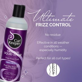 Original Curl Keeper Anti-Frizz Curl Defining Hair Styler (8 Oz) - Lightweight Curl Definer Liquid Gel for All Weather Conditions - Wavy & Curly Hair Products for Women (Cream Alternative)