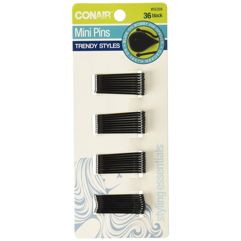 Conair Styling Essentials Mini Pins, Black 36 ea Conair Styling Essentials Mini Pins, Black 36 ea
