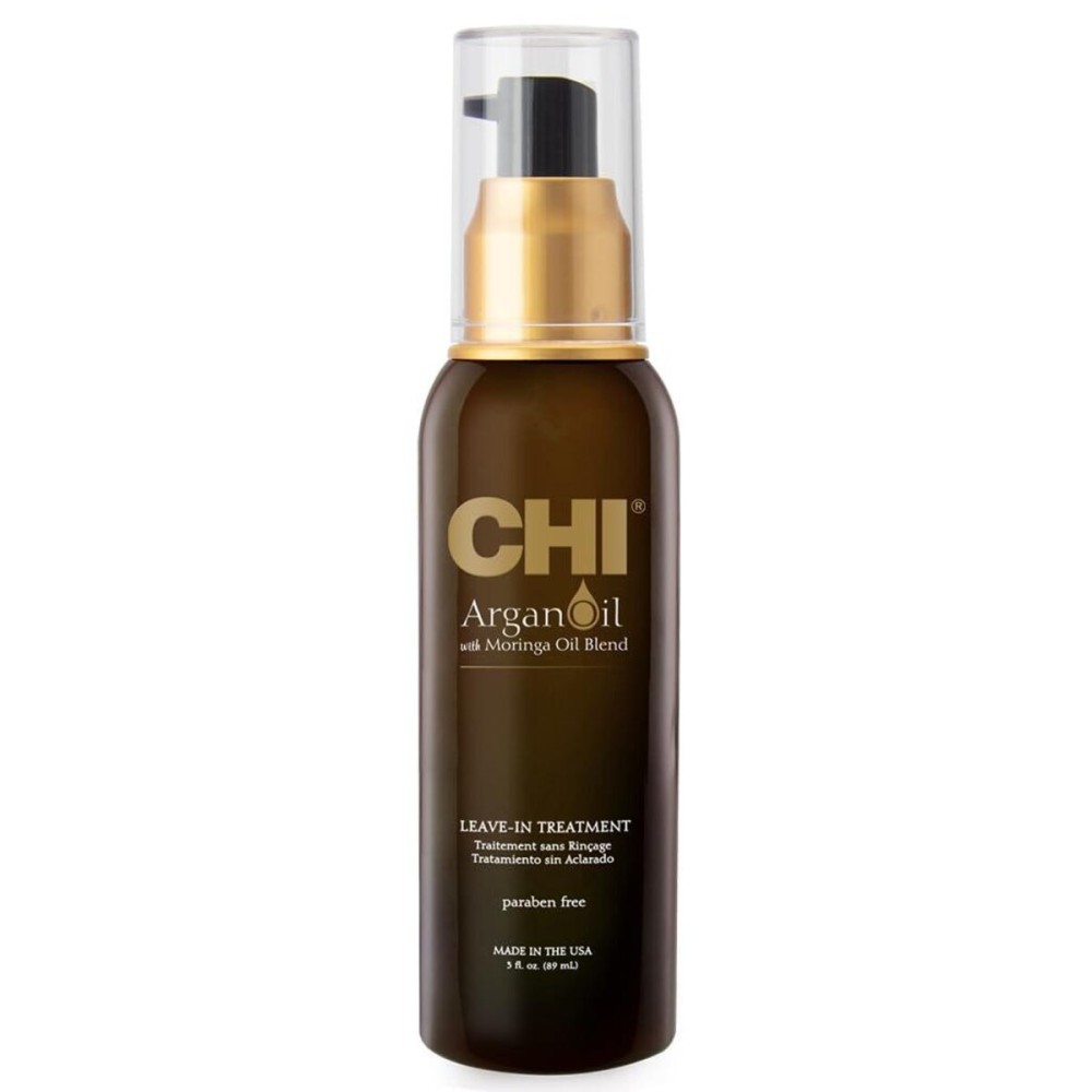 CHI Argan Oil Leave In Treatment, Argan Plus Moringa Oil, Lightweight Formula To Moisturize Dull & Damaged Hair, Sulfate & Paraben-Free, 3 Oz CHI Argan Oil Leave In Treatment, Argan Plus Moringa Oil, Lightweight Formula To Moisturize Dull & Damaged Hair, Sulfate & Paraben-Free, 3 Oz