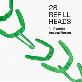 REACH Ultraclean Access Flosser Refill Heads, Mint, Plaque Remover for Teeth, Shred Resistant, for Hard to Reach Areas, Oral Care, PFAS Free, for Adults & Kids, 1 Pack, 28 Count REACH Ultraclean Access Flosser Refill Heads, Mint, Plaque Remover for Teeth, Shred Resistant, for Hard to Reach Areas, Oral Care, PFAS Free, for Adults & Kids, 1 Pack, 28 Count
