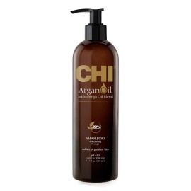 CHI Argan Oil Shampoo, Restores Moisture, Helps Rejuvenate Dry, Damaged Hair & Enhances Strength, Sulfate, Paraben, & Cruelty-Free, 11.5 Oz