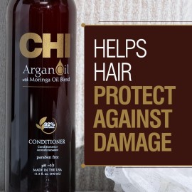 CHI Argan Oil Conditioner, Replenishes Hair Moisture, Enhances Strength & Helps Protect Against Damage, Sulfate, Paraben, & Cruelty-Free, 11.5 Oz CHI Argan Oil Conditioner, Replenishes Hair Moisture, Enhances Strength & Helps Protect Against Damage, Sulfate, Paraben, & Cruelty-Free, 11.5 Oz