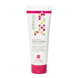 Andalou Naturals 1000 Roses Soothing Body Lotion, with Cocoa + Shea Butter, Aloe & Rosehip, Hydrating Sensitive Skin Lotion for Dry Skin, 8 Fl. Oz Andalou Naturals 1000 Roses Soothing Body Lotion, with Cocoa + Shea Butter, Aloe & Rosehip, Hydrating Sensitive Skin Lotion for Dry Skin, 8 Fl. Oz