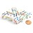 Koplow Games Set of 10 Six Sided D6 16mm Standard Dice White with Multi-Color Pips