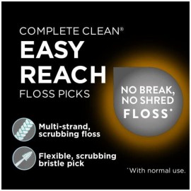 DenTek Complete Clean Easy Reach Floss Picks, Advanced Fluoride Coating, Mouthwash Blast Flavor, 75 ct. (Pack of 2) DenTek Complete Clean Easy Reach Floss Picks, Advanced Fluoride Coating, Mouthwash Blast Flavor, 75 ct. (Pack of 2)