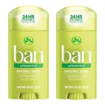 Ban Anti-Perspirant Deodorant Invisible Solid Unscented 2.60 oz (2 pack)