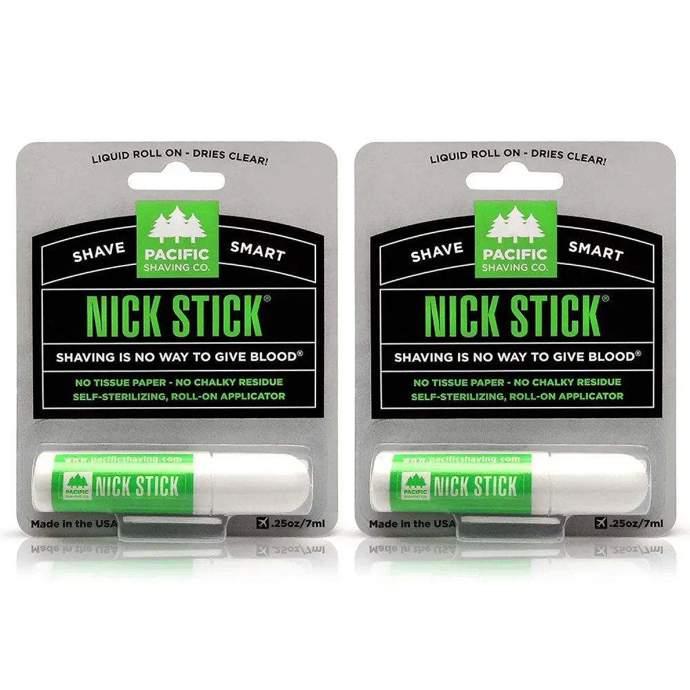 Pacific Shaving Company Nick Stick - A Shave Essential - Puts Nicks in Their Place - Liquid Roll-On Applicator, Dries Clear - With Vitamin E & Aloe Vera (0.25 Oz, 2 Pack) Pacific Shaving Company Nick Stick - A Shave Essential - Puts Nicks in Their Place - Liquid Roll-On Applicator, Dries Clear - With Vitamin E & Aloe Vera (0.25 Oz, 2 Pack)
