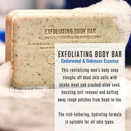 Baxter of California Exfoliating Body Bar Soap for Men with Cedarwood and Oak Moss Essence | For All Skin Types | Buffs Out Dry Skin and Boosts Cell Renewal | 7 ounces | Holiday Gift Guide Baxter of California Exfoliating Body Bar Soap for Men with Cedarwood and Oak Moss Essence | For All Skin Types | Buffs Out Dry Skin and Boosts Cell Renewal | 7 ounces | Holiday Gift Guide