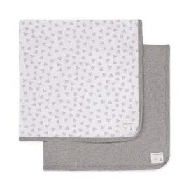 Burt\'s Bees Baby Infant Receiving Blankets, Made with 100% Organic Cotton, Stretchy and Soft Honey Bee Newborn Swaddle Blanket - Size 29 x 29 Inches - 2 Pack Set