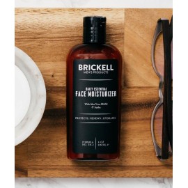 Brickell Men\'s Daily Essential Face Moisturizer for Men, Natural and Organic Fast-Absorbing Face Lotion with Hyaluronic Acid, Green Tea, and Jojoba, 4 Ounce, Scented Brickell Men\'s Daily Essential Face Moisturizer for Men, Natural and Organic Fast-Absorbing Face Lotion with Hyaluronic Acid, Green Tea, and Jojoba, 4 Ounce, Scented