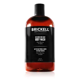 Brickell Men\'s Invigorating Mint Body Wash for Men, Natural and Organic Deep Cleaning Shower Gel with Aloe, Glycerin, and Jojoba, Sulfate Free