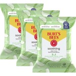 Burt\'s Bees Aloe Vera Face Wipes, for Sensitive Skin, Soothing Makeup Remover & Facial Cleansing Towelettes, 30 Ct. (3-Pack)