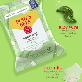 Burt\'s Bees Aloe Vera Face Wipes, for Sensitive Skin, Soothing Makeup Remover & Facial Cleansing Towelettes, 30 Ct. (3-Pack) Burt\'s Bees Aloe Vera Face Wipes, for Sensitive Skin, Soothing Makeup Remover & Facial Cleansing Towelettes, 30 Ct. (3-Pack)