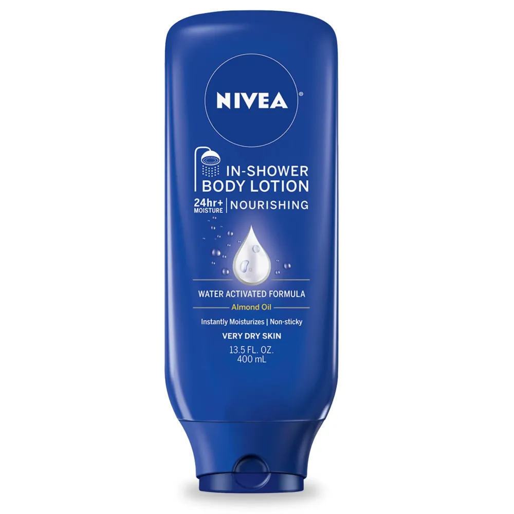NIVEA Nourishing In Shower Lotion, Body Lotion for Dry Skin, 13.5 Fl Oz Bottle NIVEA Nourishing In Shower Lotion, Body Lotion for Dry Skin, 13.5 Fl Oz Bottle