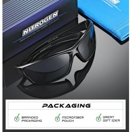 Nitrogen Polarized Wrap Around Sport Sunglasses for Men Women UV400 Driving Fishing Running Sun Glasses Nitrogen Polarized Wrap Around Sport Sunglasses for Men Women UV400 Driving Fishing Running Sun Glasses