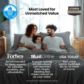 Utopia Bedding Twin Sheet Set - 3 Piece Bed Sheets for Twin Size Bed, Soft and Breathable Microfiber, Includes 1 Fitted Sheet, 1 Flat Sheet and 1 Pillowcase (Grey) Utopia Bedding Twin Sheet Set - 3 Piece Bed Sheets for Twin Size Bed, Soft and Breathable Microfiber, Includes 1 Fitted Sheet, 1 Flat Sheet and 1 Pillowcase (Grey)