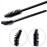G2PLUS 100PCS Disposable Eyelash Brushes, Adjustable Mascara Wands Makeup Applicator Kits, Eyelash Spoolies Brushes for Eyelash Extensions and Eyebrows (Black)