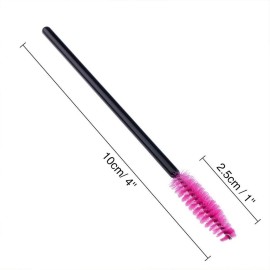 G2PLUS 100PCS Disposable Eyelash Brushes, Mascara Wands Applicator Makeup Kits, Eyelash Spoolies Brushes for Eyelash Extensions and Eyebrows (Rose) G2PLUS 100PCS Disposable Eyelash Brushes, Mascara Wands Applicator Makeup Kits, Eyelash Spoolies Brushes for Eyelash Extensions and Eyebrows (Rose)