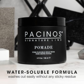 Pacinos Pomade - Flexible Hold, Frizz Control - High Shine Pomade for All Hair Types - 4oz Pacinos Pomade - Flexible Hold, Frizz Control - High Shine Pomade for All Hair Types - 4oz