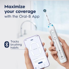 Oral-B Smart 5000 Rechargeable Electric Powered Toothbrush, Black with Travel Case and Bluetooth - Visible Pressure Sensor to Protect Gums - 5 Cleaning Modes - 2 Minute Timer Oral-B Smart 5000 Rechargeable Electric Powered Toothbrush, Black with Travel Case and Bluetooth - Visible Pressure Sensor to Protect Gums - 5 Cleaning Modes - 2 Minute Timer