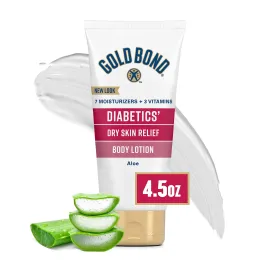 Gold Bond Diabetics\' Dry Skin Relief Body Lotion, 4.5 oz., With Aloe to Moisturize & Soothe