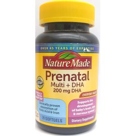 Nature Made Prenatal Multi + DHA, 70 softgels