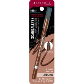 Rimmel London Scandaleyes Waterproof Gel Pencil Eyeliner, Long-Wearing, Ultra-Smooth, Smudge-Proof, 003, Brown, 0.04oz Rimmel London Scandaleyes Waterproof Gel Pencil Eyeliner, Long-Wearing, Ultra-Smooth, Smudge-Proof, 003, Brown, 0.04oz