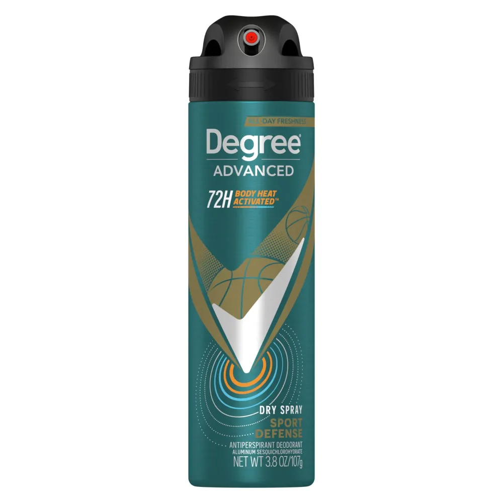 Degree Men Antiperspirant Deodorant Dry Spray Sport Defense 72-Hour Sweat and Odor Protection Deodorant For Men With Body Heat Activated Technology 3.8 oz Degree Men Antiperspirant Deodorant Dry Spray Sport Defense 72-Hour Sweat and Odor Protection Deodorant For Men With Body Heat Activated Technology 3.8 oz