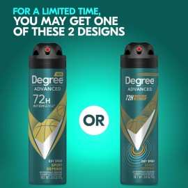 Degree Men Antiperspirant Deodorant Dry Spray Sport Defense 72-Hour Sweat and Odor Protection Deodorant For Men With Body Heat Activated Technology 3.8 oz Degree Men Antiperspirant Deodorant Dry Spray Sport Defense 72-Hour Sweat and Odor Protection Deodorant For Men With Body Heat Activated Technology 3.8 oz