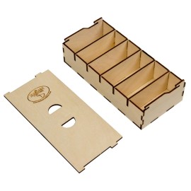 The Broken Token Short Bits Box - Wooden Game Piece and Token Organizer for Board Games