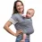 CuddleBug Hands-Free Baby Carrier - Soft & Stretchy Wrap - Newborn to Toddler 7-35 lbs - One-Size-Fits-All Hip-Healthy Holder (Gray)