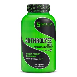 Species Nutrition Arthrolyze Joint Repair Supplement, Fortified with UC-II Collagen, MSM, Glucosamine, Chondroitin, High Potency Connective Tissue & Joint Support (300 Capsules) Species Nutrition Arthrolyze Joint Repair Supplement, Fortified with UC-II Collagen, MSM, Glucosamine, Chondroitin, High Potency Connective Tissue & Joint Support (300 Capsules)
