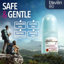 LAVILIN Roll On Deodorant for Women and Men - Aluminum Free Deodorant with Up to 72 Hour Long-Lasting Protection and Odor Control - Alcohol, Paraben and Cruelty FREE Sensitive Skin deodorant (2 oz) LAVILIN Roll On Deodorant for Women and Men - Aluminum Free Deodorant with Up to 72 Hour Long-Lasting Protection and Odor Control - Alcohol, Paraben and Cruelty FREE Sensitive Skin deodorant (2 oz)