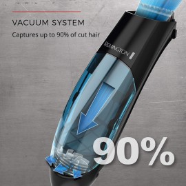 Remington Vacuum Haircut Kit, Vacuum Beard Trimmer, Hair Clippers for Men with Removable Hair Chamber and Dual Motor Power (18 pieces) Remington Vacuum Haircut Kit, Vacuum Beard Trimmer, Hair Clippers for Men with Removable Hair Chamber and Dual Motor Power (18 pieces)